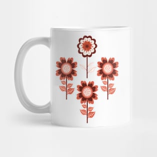 Retro Flowers V Mug